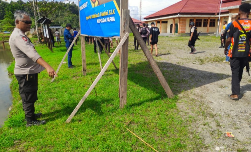 Polres Yalimo melakukan apel siaga. (Foto: Humas Polda Papua)