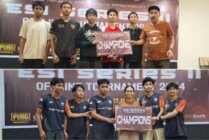 Juara ESI Mimika Series II Offline Tournament 2024, tim Profile Game (atas) dan tim Prime RCR (bawah). (Foto: Saldi/Seputarpapua)