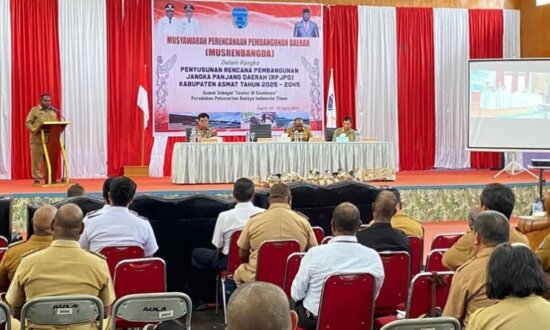 Pelaksanaan musrenbangda penyusunan RPJPD Kabupaten Asmat untuk tahun 2025-2045. (Foto: Elgo Wohel/Seputarpapua)