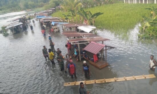Tampak banjir yang terjadi di Mamberamo Raya, Provinsi Papua. (Foto: Dok BPBD Papua)
