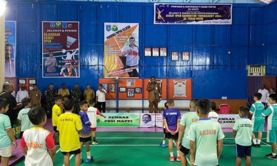 Pembukaan Asmat Open Badminton 2024. (Foto: Elgo Wohel)