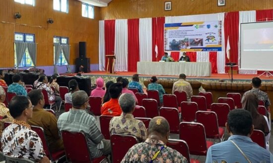 Dinas Kesehatan Kabupaten Asmat melakukan evaluasi penanganan dan pengendalian KLB polio dan pelaksanaan pekan imunisasi nasional polio. (Foto: Elgo Wohel/Seputarpapua)