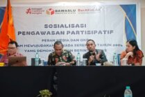 Suasana sosialisasi pengawasan partisipatif yang digelar Bawaslu Mimika. (Foto: Mujiono/Seputarpapua)