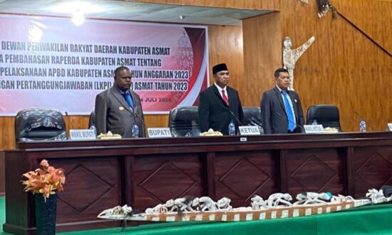 DPRD Kabupaten Asmat Provinsi Papua Selatan, mengapresiasi kinerja Pemerintah Daerah dalam capaian kinerja opini wajar tanpa pengecualian. (Foto: Elgo Wohel/Seputarpapua)