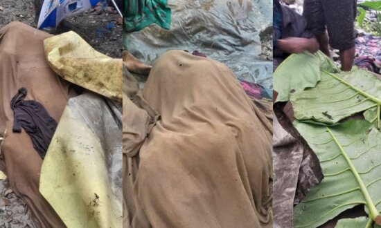 Korban yang berhasil ditemukan dalam peristiwa longsor yang terjadi di kawasan pendulangan Distrik Tembagapura, Kabupaten Mimika, Papua Tengah, Minggu (14/7/2024). (Foto: Ist)