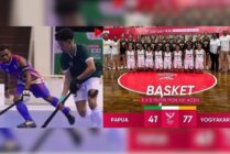 Hoki indoor Putra Papua dan basket putri. (Foto: Kontingen Papua)