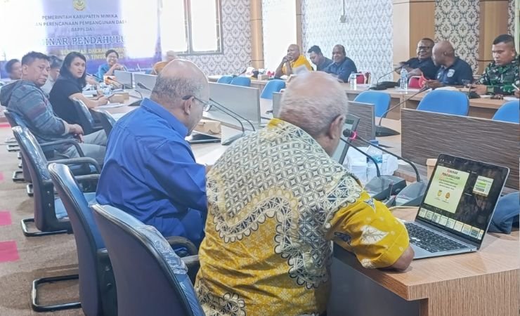 Suasana kegiatan seminar studi kelayakan DOB Mimika Timur yang digelar di Kantor Bappeda Mimika, Jumat (27/9/2024). (Foto: Fachruddin Aji/Seputarpapua)