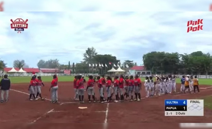 Tangkapan layar Softball Putri. (Foto: Kontingen Papua)