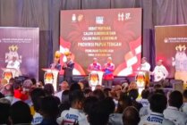 Suasana debat pertama Calon Gubernur dan Wakil Gubernur Papua Tengah pertama yang digelar oleh KPU Papua Tengah. (Foto: Mujiono/Seputarpapua)