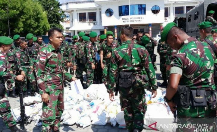 450 TNI dari Gorontalo Amankan Pamtas RI-PNG di Papua