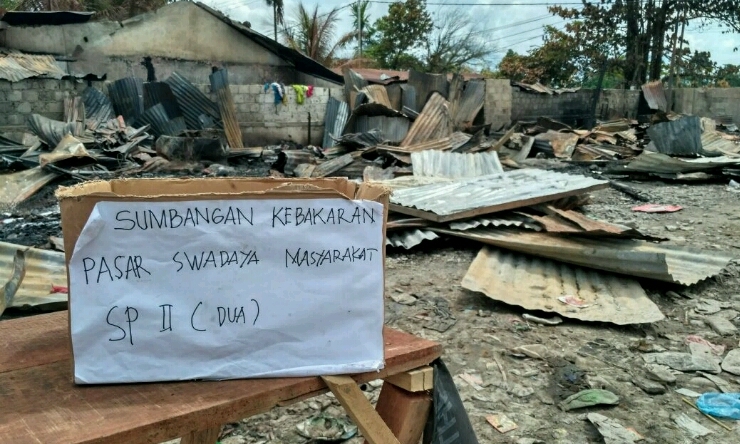 Korban Kebakaran Pasar Swadaya SP 2 Butuh Bantuan Pemerintah
