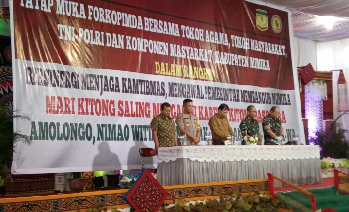 Sikapi Situasi Keamanan, Pemda Mimika Gelar Tatap Muka dengan TNI-Polri, Toga dan Tomas
