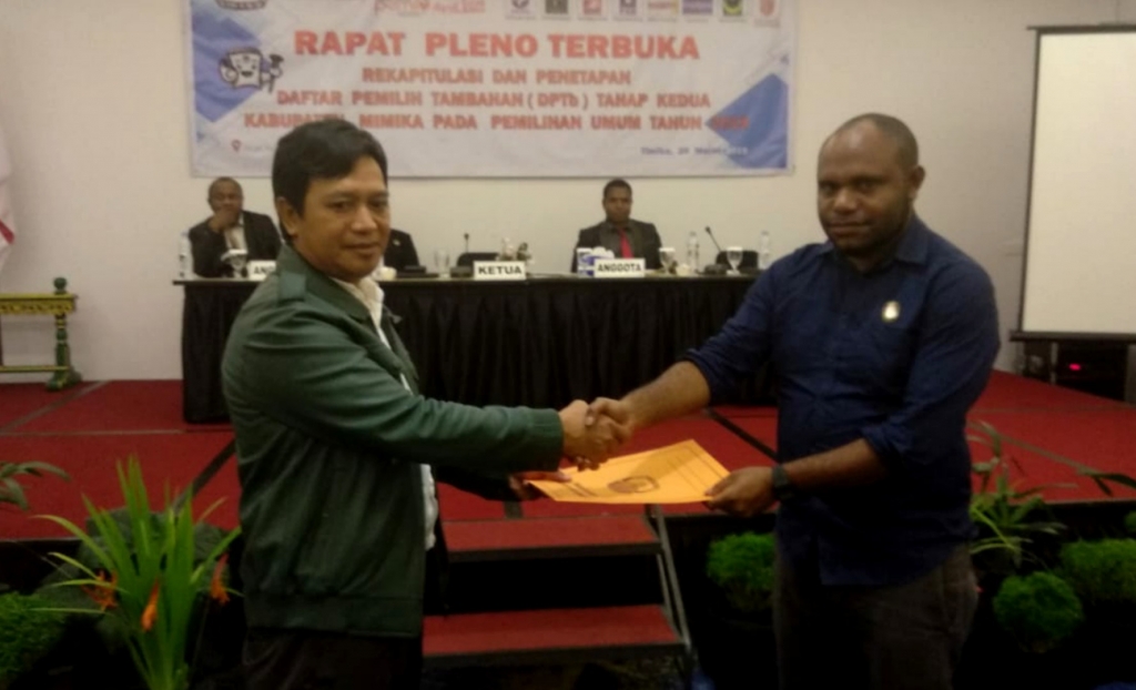 KPU Mimika Tetapkan DPTb Tahap Kedua Pemilu 2019