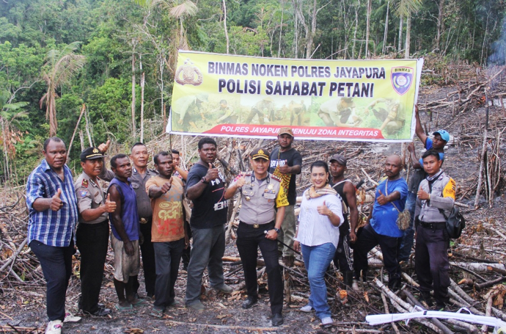 Staf Kepresidenan Tinjau Kebun Cabe Binaan Binmas Noken Polri di Kabupaten Jayapura