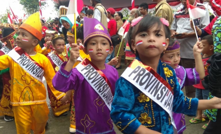 Budaya Indonesia Ramaikan Jalanan di Kota Timika