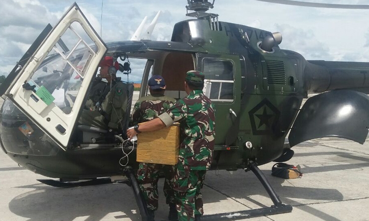 Mabes TNI Kerahkan Dua Helikopter Kirim Obat ke Asmat