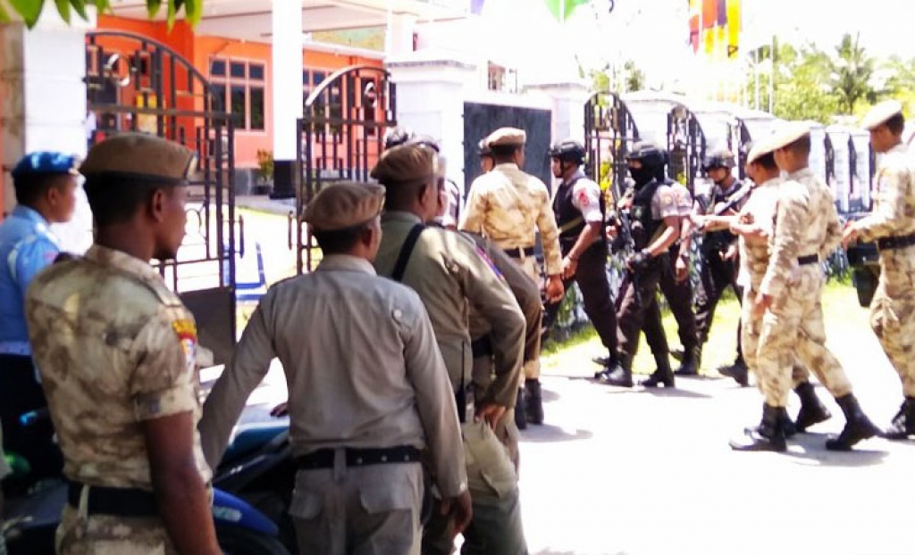 Kantor KPU Biak Dijaga Ketat Aparat Gabungan Polri-TNI